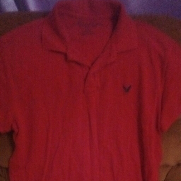 Men's Red American Eagle Polo.