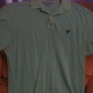 Men's Light Blue American Eagle Polo.