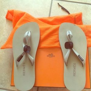 Brand New! Hermes women's flip flops