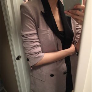 Robert Rodriguez Blazer Ruched Size 2 Grey Black