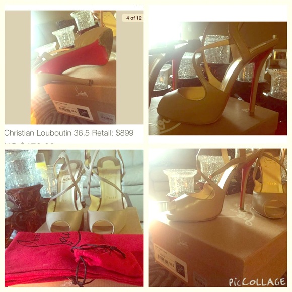 Christian Louboutin sling back pumps.