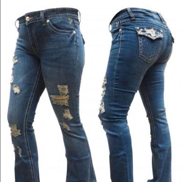 New sz 10 worn look diva jeans boot cut