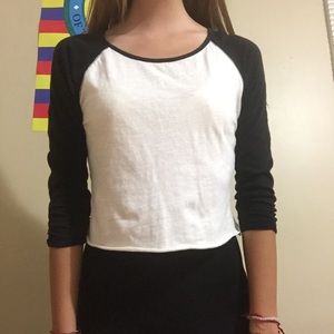 cropped baseball tee