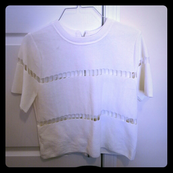Knitted Tee with Zip Back