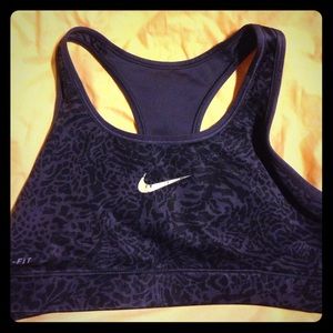 Nike DriFit leopard print sports bra