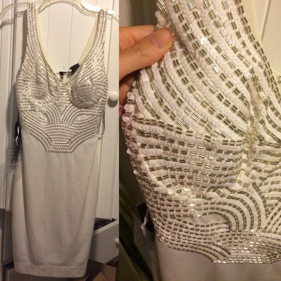 NWT Limited Edition beaded sequin bebe dress