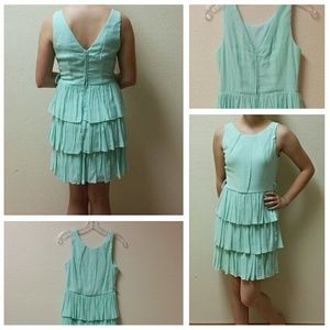 Mint ruffled dress!