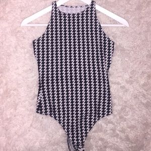American Apparel Houndstooth/Dogtooth bodysuit