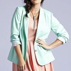 Plus Size Mint Green Blazer