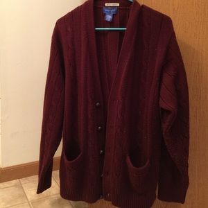 Maroon cardigan