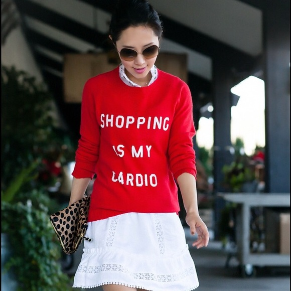 Wildfox shopping is my cardio sequin in red - Picture 2 of 2
