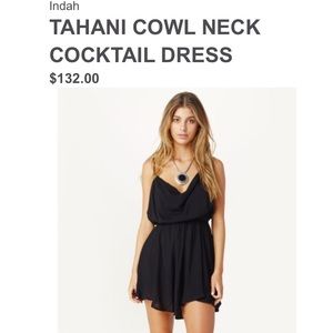 Cowl neck cocktail dress