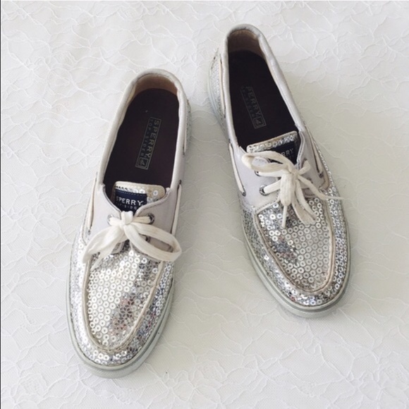 Silver sequin sperrys - Picture 2 of 4