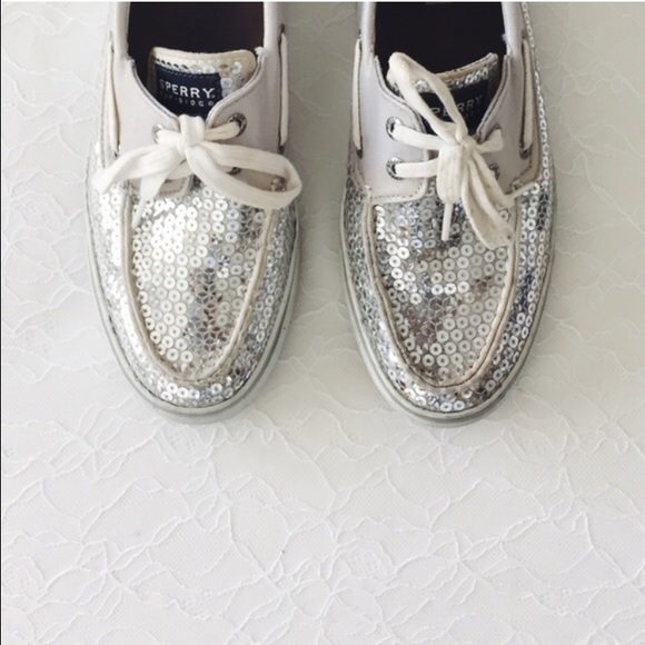 Silver sequin sperrys - Picture 3 of 4