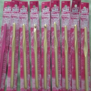 The pink & one gold crochet hook