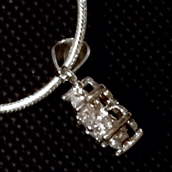 🔆Snowflake Pendant CZ Sterling Silver Necklace - Picture 3 of 4