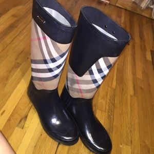 Burberry rain boots
