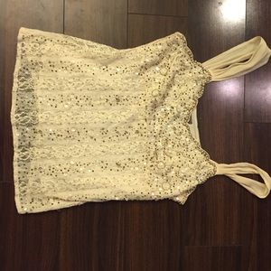 Beaded Ivory top