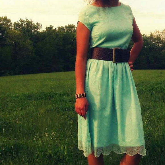 Shabby Apple Dresses & Skirts - Lace Blue Dress