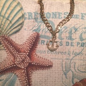 Charming Charlie Gold Anchor Necklace