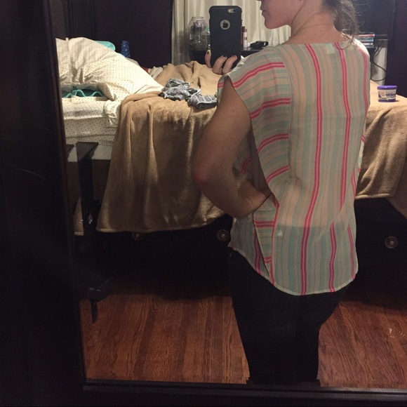 Sheer striped top - Picture 2 of 4