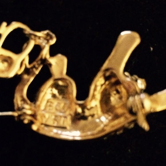 Gold with with pave Swarovski crystals , - Picture 4 of 4