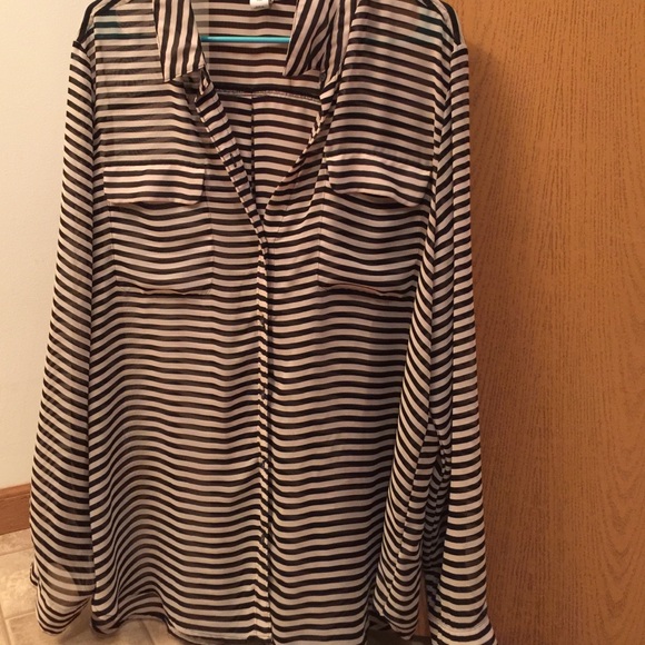 Button up sheer top
