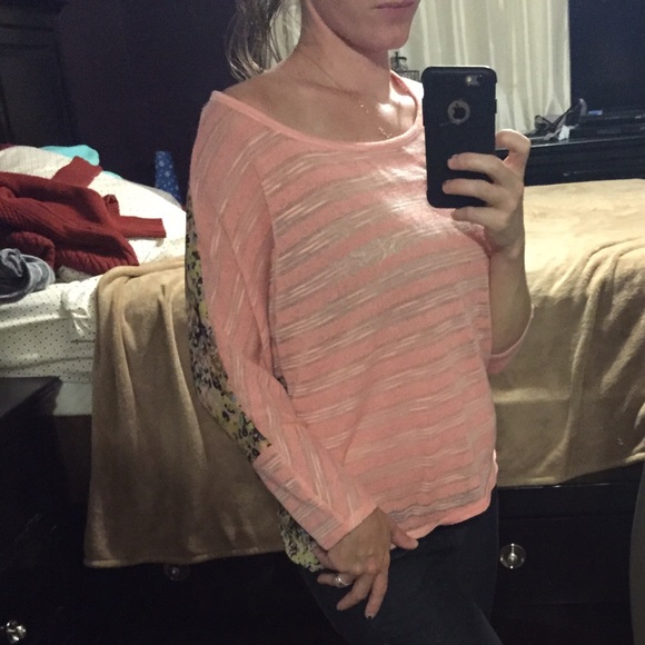 Light coral Mossimo long sleeve top - Picture 2 of 4