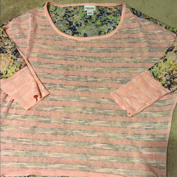 Light coral Mossimo long sleeve top - Picture 3 of 4