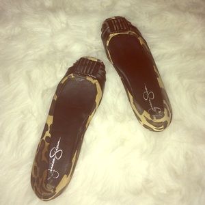 Jessica Simpson Leopard & Leather Flats