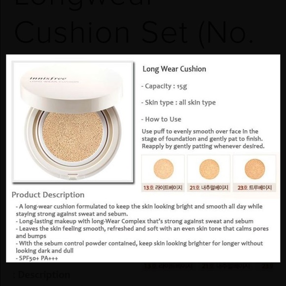 💥SALE💥 INNISFREE Cushion Foundation-beige #23. - Picture 4 of 4
