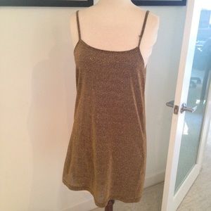 Golden mini dress