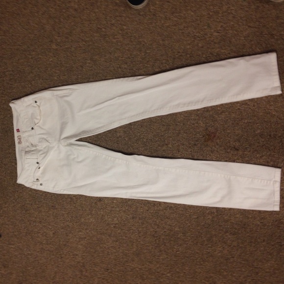 White boot cut jeans