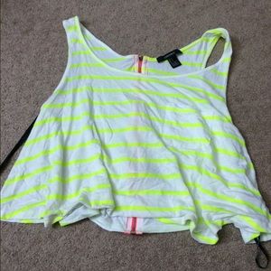 Crop top with zipper at the back