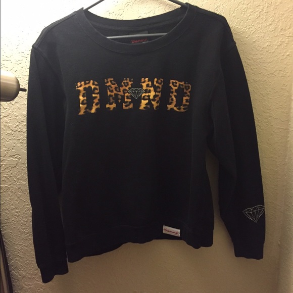 Diamond Sweaters - Cheetah diamond crew neck