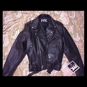 Brand new Men's leather motorcycle jacket