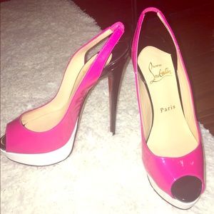 Christian Louboutin Hot Pink Sling Backs