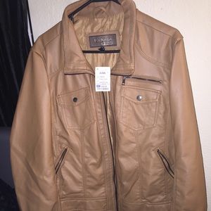 Camel pleather jacket