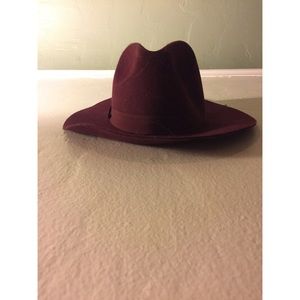 Burgundy felt hat