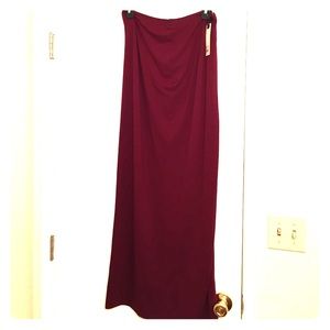 Burgundy maxi skirt