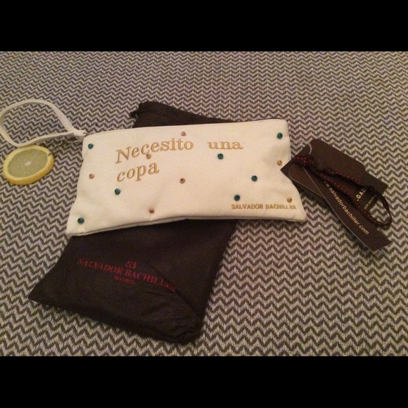 White Wristlet with colored accents