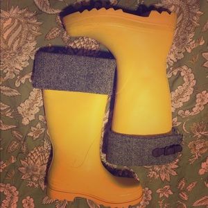 Like new Cole Haan yellow rain boots