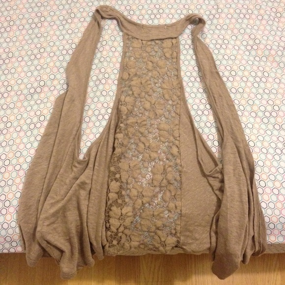 Beige Embroidered Fashionable Pullover - Picture 3 of 3
