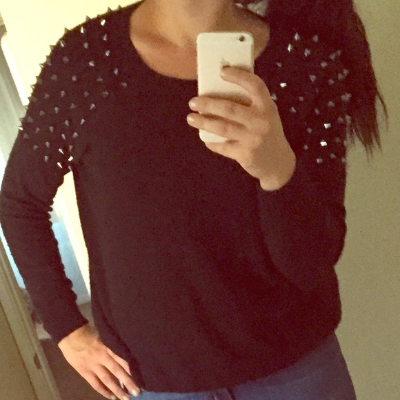 Studded sweater.
