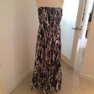 Zebra print maxi dress