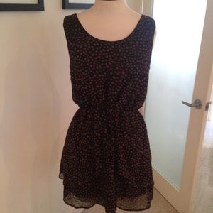 Flirty dotted mini dress learning the