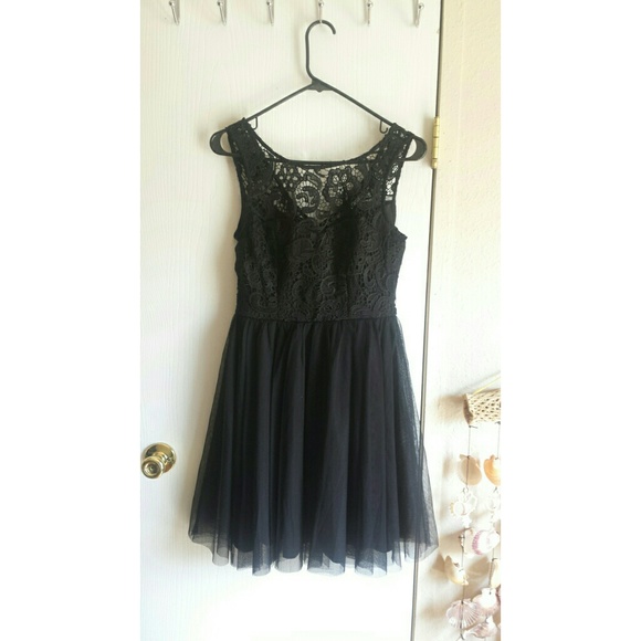 ❌SOLD❌ NWT Black lace tulle dress