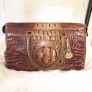 Brahmin 🐊 Toasted Almond Satchel