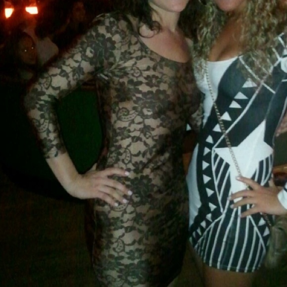 Nylon american apparel print 3/4 sleeve dress - Picture 3 of 3