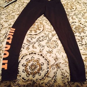 Dark grey Nike workout pants